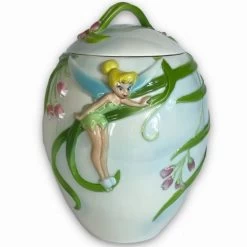 Disney Cookie Jar - Tinker Bell With Flowering Vines - RETIRED