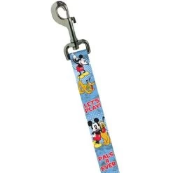 Disney Pet Leash - Blue Mickey Mouse And Pluto PALS 4 EVER!