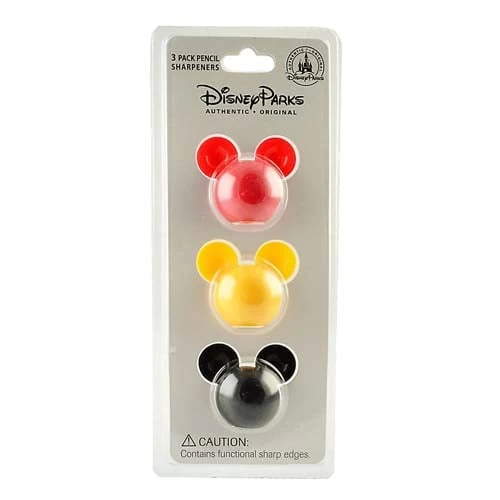 Disney Pencil Sharpener - 3 Pack - Mickey Icon 1 Disney Pencil Sharpener - 3 Pack - Mickey Icon