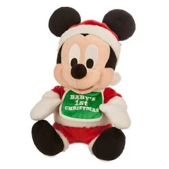 Disney Plush - Baby Mickey Mouse - Baby's First Christmas - Red