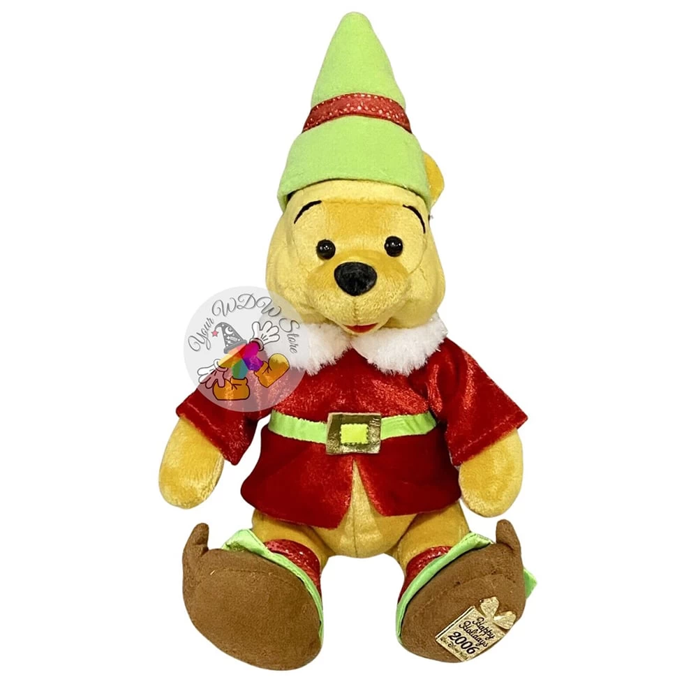 Disney Plush - Christmas Holiday Pooh Bear - Santa Elf 1 Disney Plush - Christmas Holiday Pooh Bear - Santa Elf