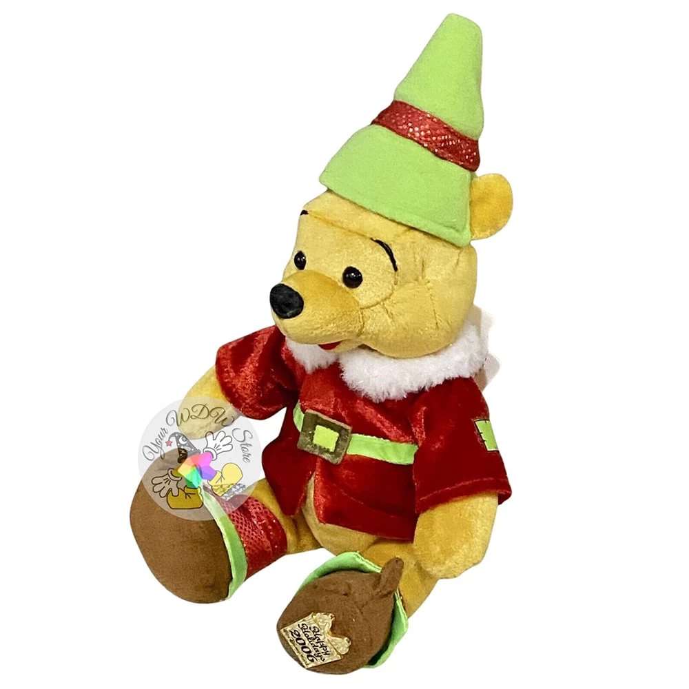 Disney Plush - Christmas Holiday Pooh Bear - Santa Elf 2 Disney Plush - Christmas Holiday Pooh Bear - Santa Elf - Image 2