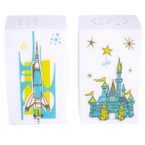 Disney Salt & Pepper Shaker Set - Retro Magic Kingdom Map Icons 1 Disney Salt & Pepper Shaker Set - Retro Magic Kingdom Map Icons