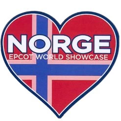 Disney Magnet - Epcot World Showcase - Norway Flag Heart