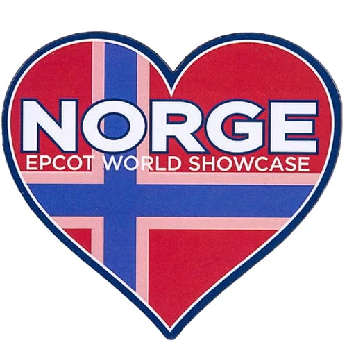 Disney Magnet - Epcot World Showcase - Norway Flag Heart 1 Disney Magnet - Epcot World Showcase - Norway Flag Heart