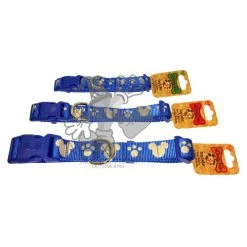 Disney Tails Dog Collar - Reflective Icons - Blue