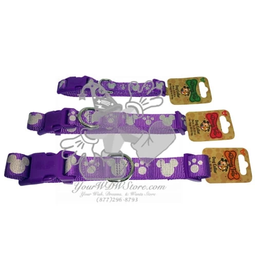Disney Tails Dog Collar - Reflective Icons - Purple 1 Disney Tails Dog Collar - Reflective Icons - Purple