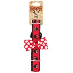 Disney Tails Pet Leash - Minnie Polka Dot With Bow -Disney 57858a3