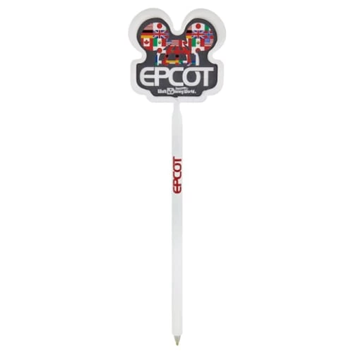 Disney Inkbend Pen - Mickey Icon Epcot Logo With World Showcase Flags 1 Disney Inkbend Pen - Mickey Icon Epcot Logo With World Showcase Flags