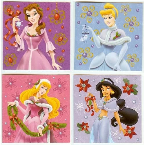 Disney Christmas Cards - Princess Mini Note Cards 1 Disney Christmas Cards - Princess Mini Note Cards