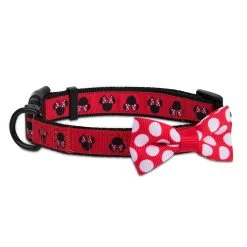 Disney Tails Dog Collar - Minnie Polka Dot With Bow