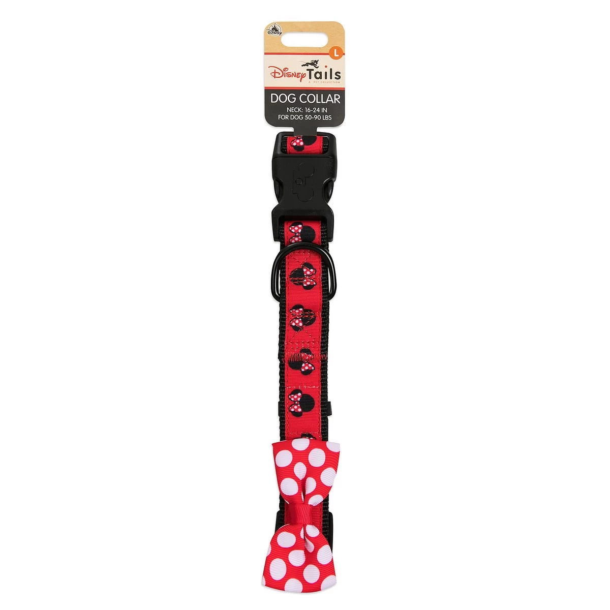 Disney Tails Dog Collar - Minnie Polka Dot With Bow 3 Disney Tails Dog Collar - Minnie Polka Dot With Bow - Image 3