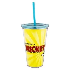 Disney Tumbler With Straw - Celebrate Mickey Mouse