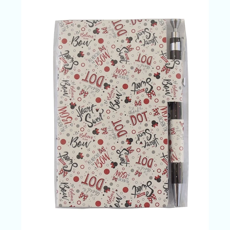 Disney Notebook & Pen Set - Minnie Mouse - Bows & Dots 1 Disney Notebook & Pen Set - Minnie Mouse - Bows & Dots