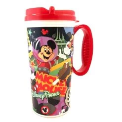 Disney Thermal Travel Mug Cup - Mickey Through The Years - Red Trim