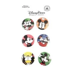 Disney Button Magnet Set - Pop Art Mickey & Minnie Mouse