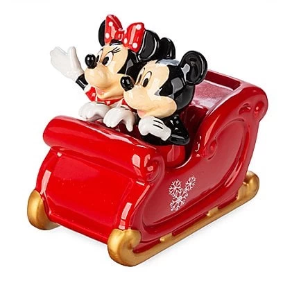 Disney Salt And Pepper Shaker Set - Mickey And Minnie Mouse Holiday Sleigh 2 Disney Salt And Pepper Shaker Set - Mickey And Minnie Mouse Holiday Sleigh - Image 2