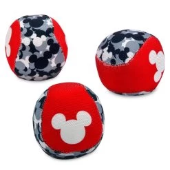 Disney Tails Ball Set - Mickey Icon Squeaky Chew Toys For Dogs