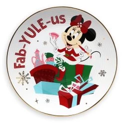 Disney Dessert Plate - Holiday Minnie Fab-Yule-Us