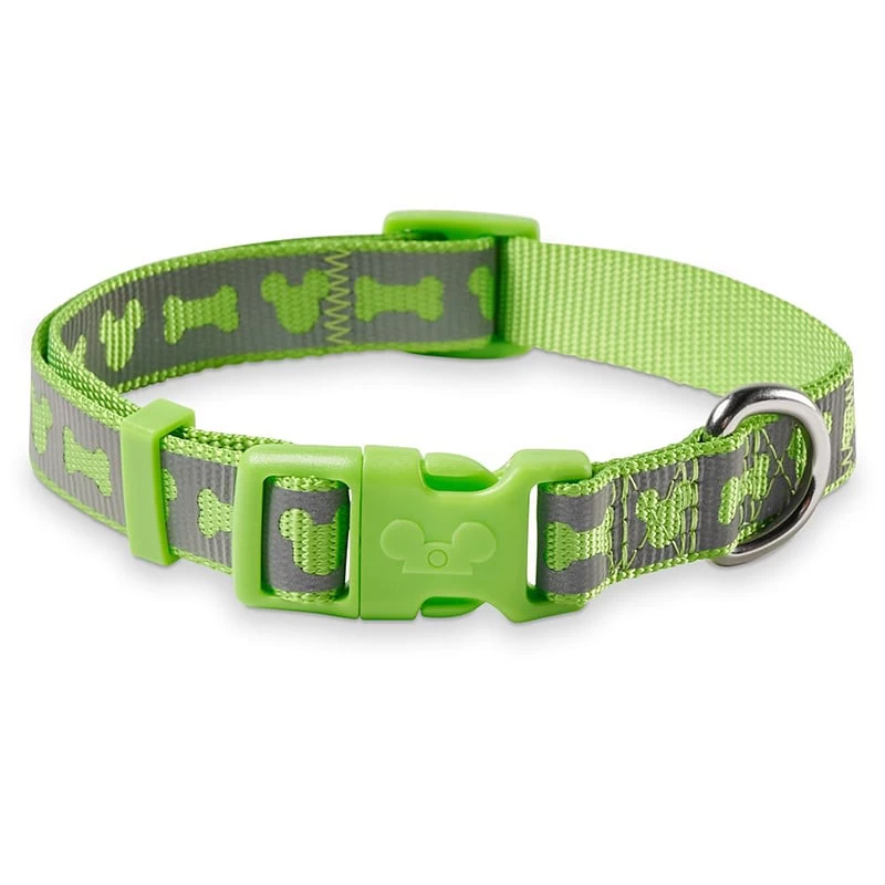Disney Tails Reflective Dog Collar - Mickey Mouse - Green 1 Disney Tails Reflective Dog Collar - Mickey Mouse - Green