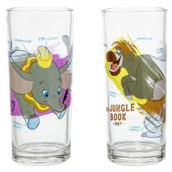 Disney Drinking Glass Set - Ink & Paint - 40's Through 60's - Dumbo - Baloo - Alice - Lady And The Tramp