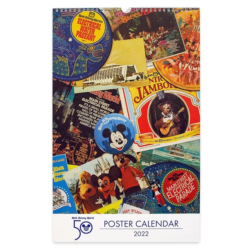 Disney Parks Poster Wall Calendar - Walt Disney World 50th Anniversary - 2022 1 Disney Parks Poster Wall Calendar - Walt Disney World 50th Anniversary - 2022