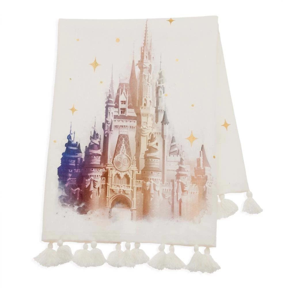Disney Kitchen Towel - White 50th Anniversary Castle 1 Disney Kitchen Towel - White 50th Anniversary Castle