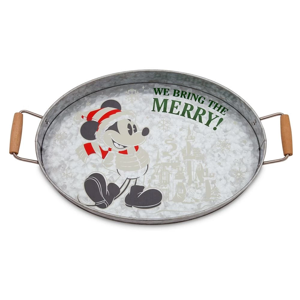 Disney Serving Tray - Santa Mickey Holiday We Bring The Merry 1 Disney Serving Tray - Santa Mickey Holiday We Bring The Merry