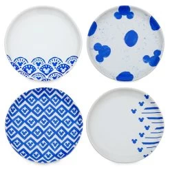 Disney Tidbit Plate Set - Mickey Mouse Homestead - Blue