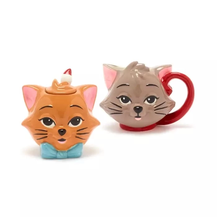 Disney Sugar Cream And Sugar Holders By Ann Shen - The Aristocats 1 Disney Sugar Cream And Sugar Holders By Ann Shen - The Aristocats