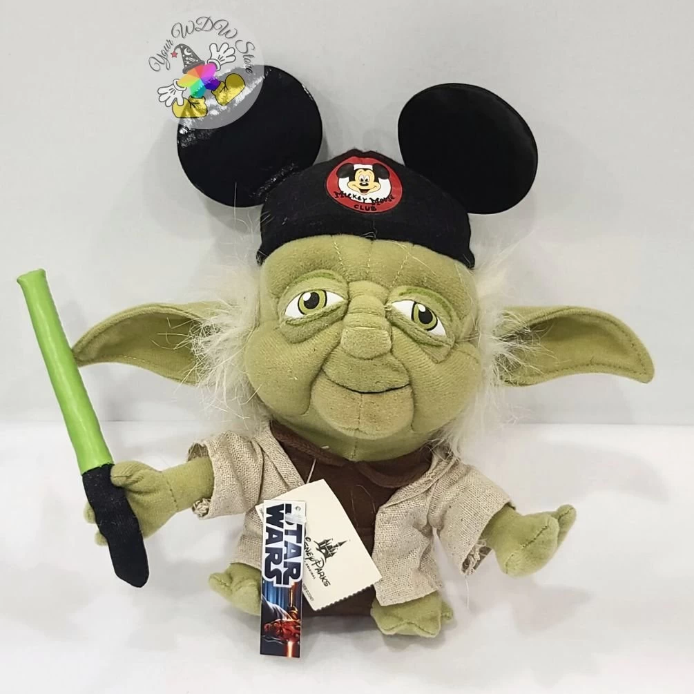 Disney Plush - Star War Jedi Yoda With Mickey Ear Hat And Lightsaber 1 Disney Plush - Star War Jedi Yoda With Mickey Ear Hat And Lightsaber